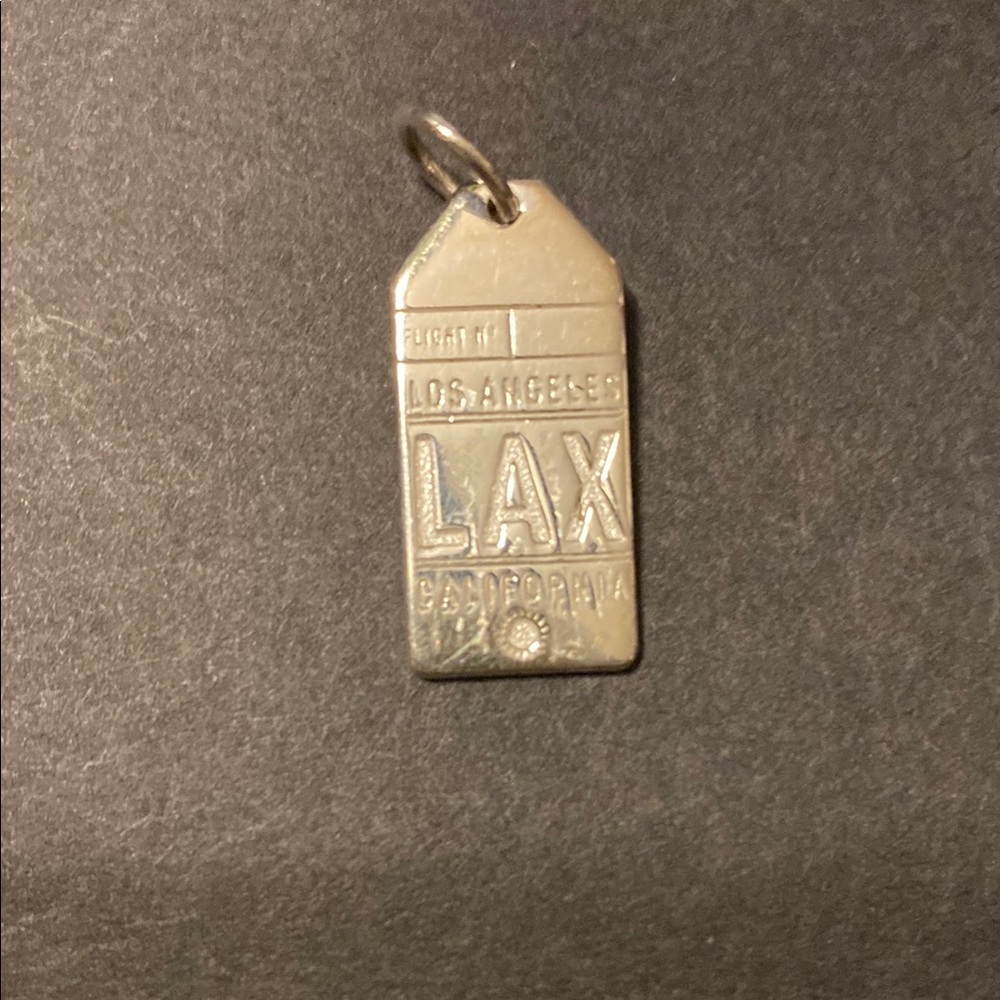 Silver Rectangular Jewelry Charm with Engraved Details